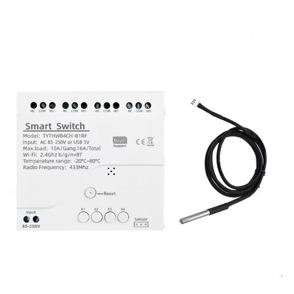 WiFi Thermostat 4CH Relay